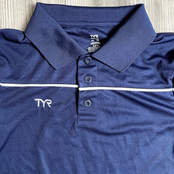 TYR Women's Alliance Tech Polo Shirt - Navy Textured - TFPOC6A - Size XXS - $40 - Picture 3 of 6